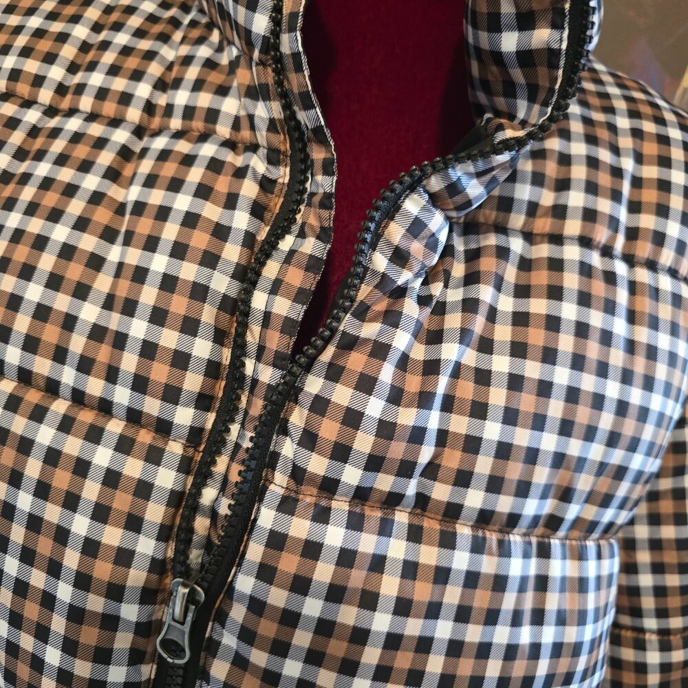 Plaid Puffer Coat & Slacks - Picture 3 of 5